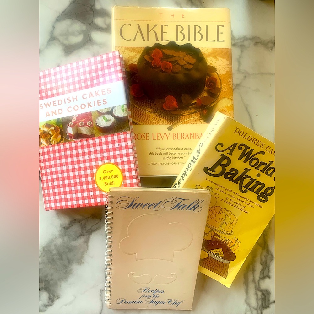 CAKE BIBLE COOKBOOK + 3 BAKING COOKBOOK BUNDLE + MYSTERY BONUS!